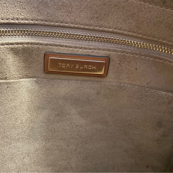 Tory Burch T Monogram small tote in denim - Picture 6 of 16